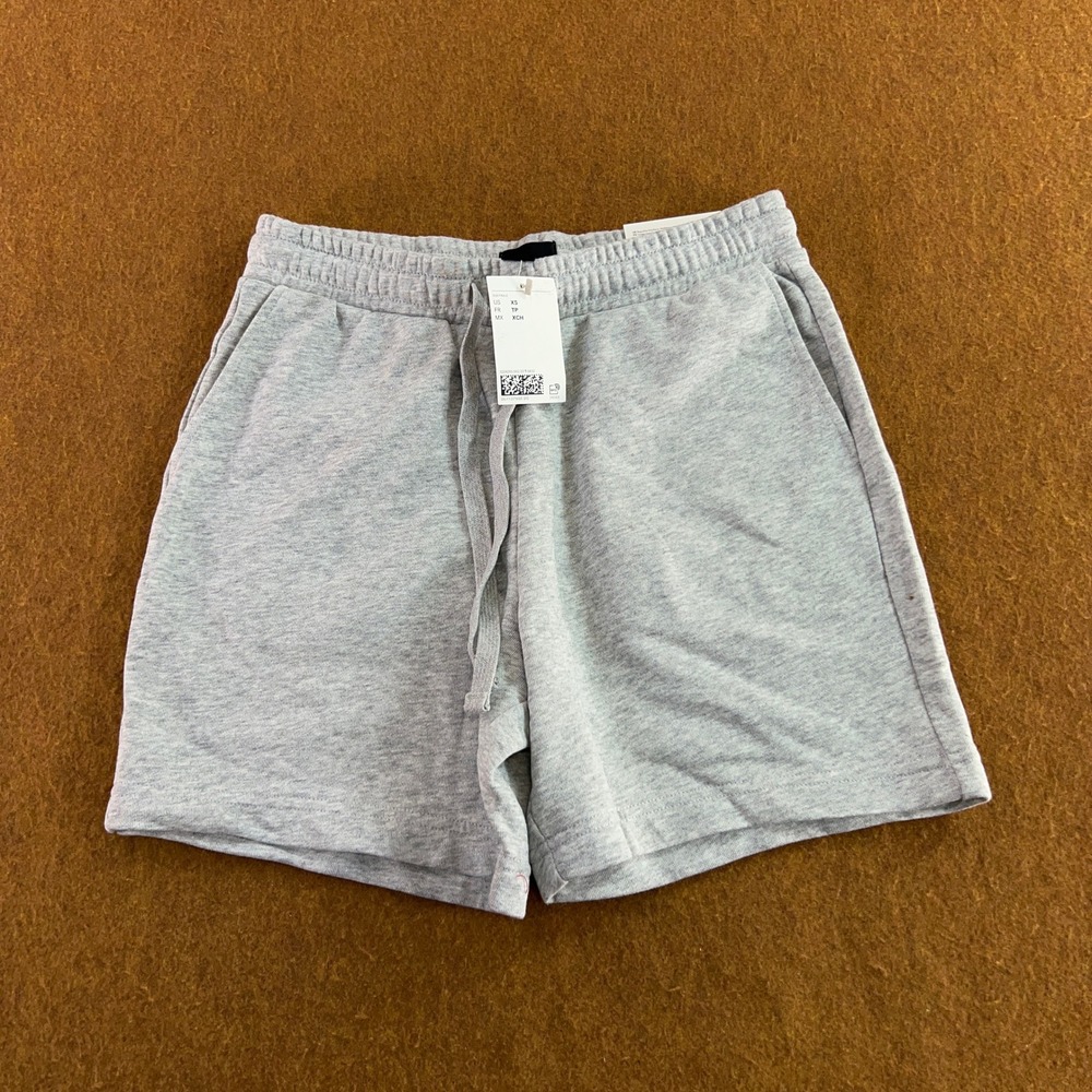 H&M Mens XS Gray Regular Fit Mid Length Sweat Shorts NWT
